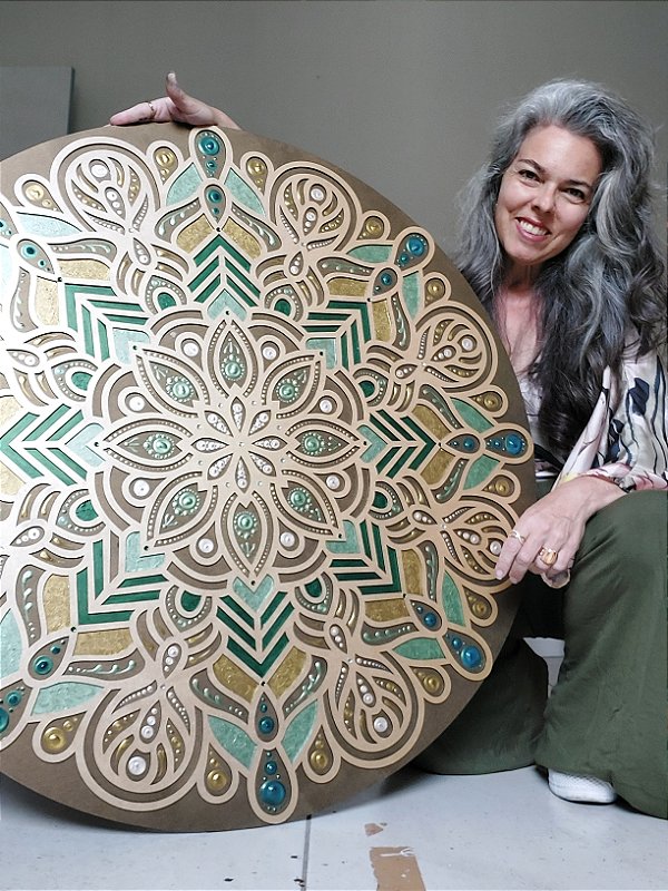 Mandala Duo Olive (do 30cm ao 90cm)