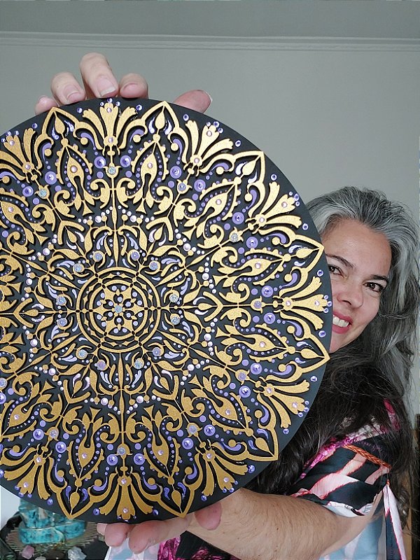 Mandala Duo Chama Violeta (do 25cm ao 90cm)