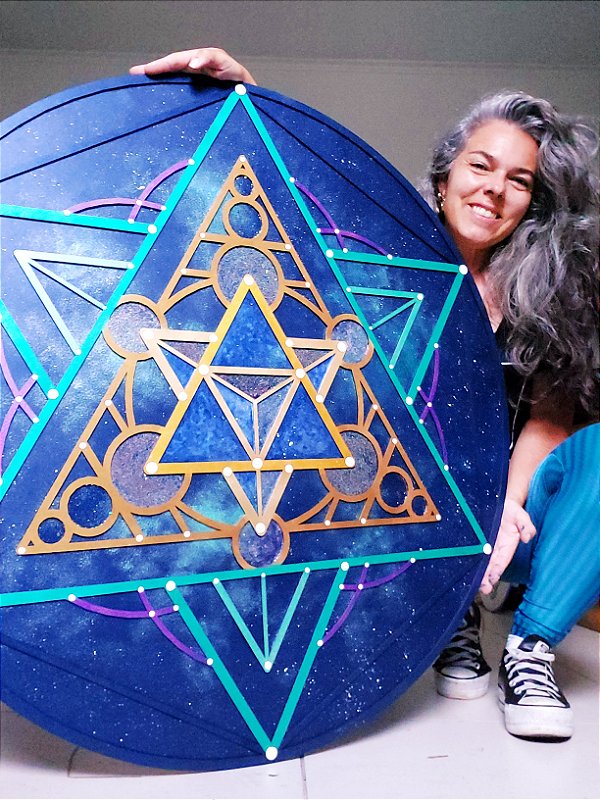 Mandala Duo Merkabah Estelar (do 30cm ao 90cm)