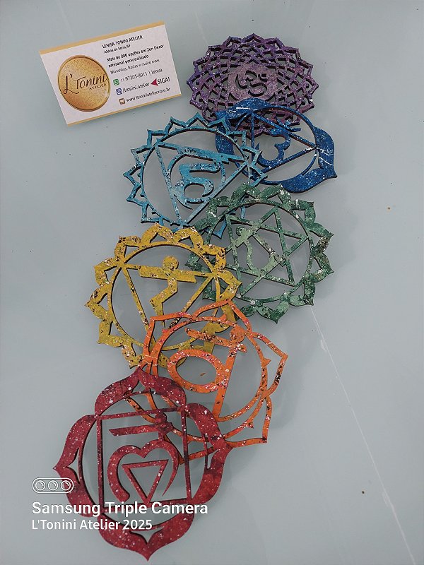 Conjunto Mandalas 7 Chakras (do 10cm ao 25cm)