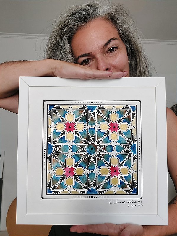 Mandala Zouak em Aquarela 30x30cm