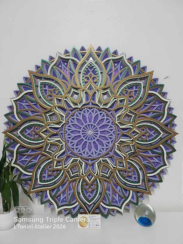 Mandala 3D 7C Flor de Gaia | Essência (do 40cm ao 90cm)
