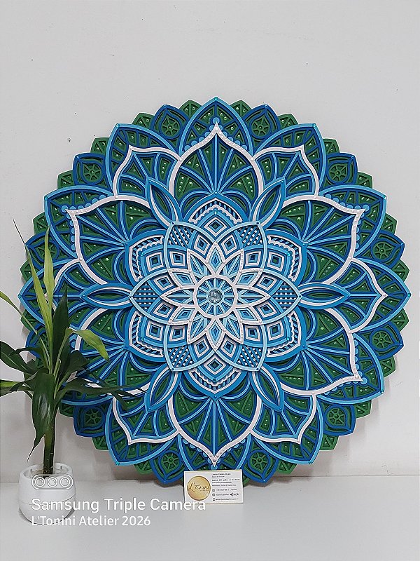 Mandala 3D 9C Dhalia | Laguna (do 25cm ao 90cm)