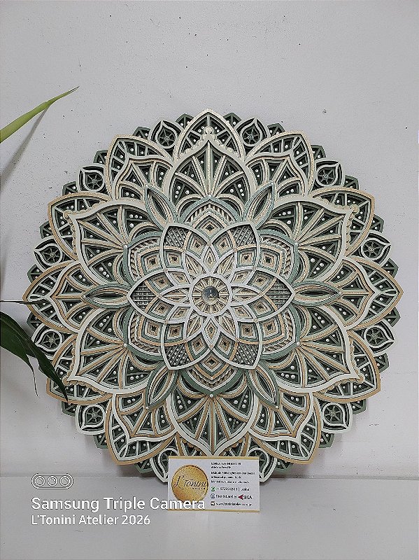 Mandala 3D 9C Dhalia | Natureza (do 25cm ao 90cm)