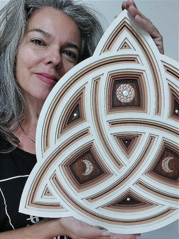 Mandala 3D 7C Triquetra (do 30cm ao 90cm)