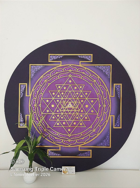 Mandala Duo Sri Yantra | Violeta (do 40cm ao 90cm)
