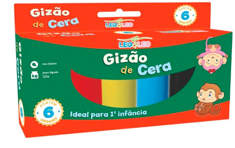 GIZAO JUMBO DE CERA 6 CORES - LEO&LEO