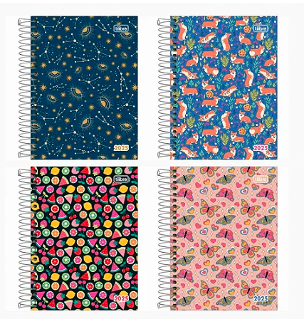 Agenda 2025 Pepper Espiral Feminina/ Masculina - 160 fls. 117 mm x 164 mm - Tilibra