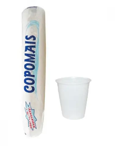 PACOTE COPO DESCARTAVEL 180ML BRANCO 100uni. - COPOMAIS
