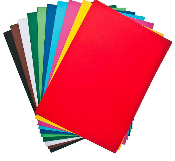 PAPEL CARTAO CARTAZ VDC - VMP cores sortidas (branco, vermelho e preto)