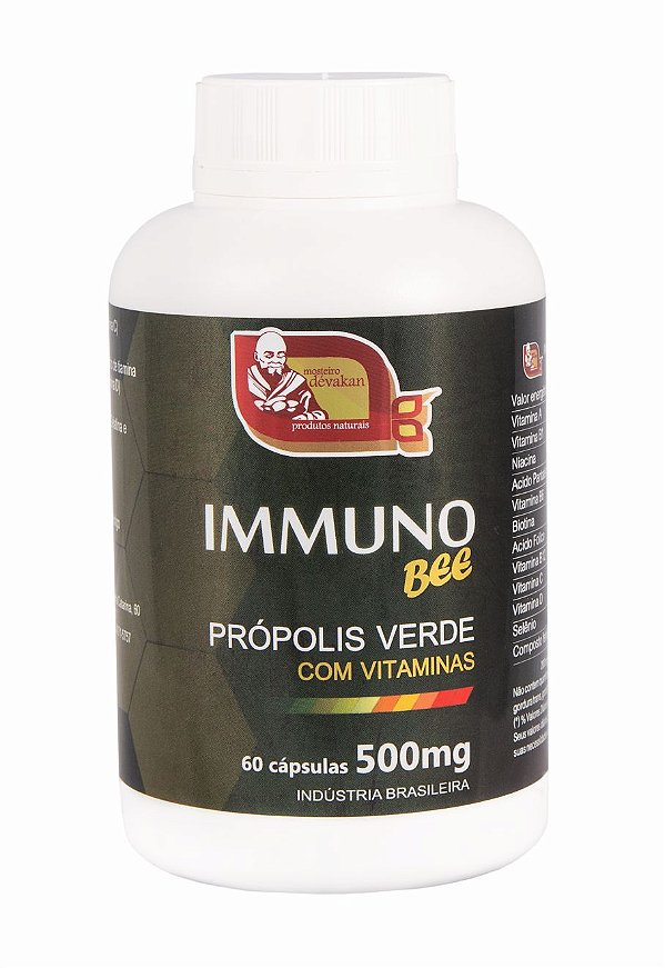 Própolis Verde Com Vitaminas para imunidade 60 Cápsulas 500mg