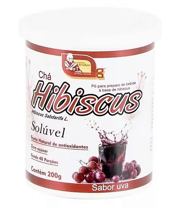 Chá De Hibisco Solúvel Sabor Uva 200g