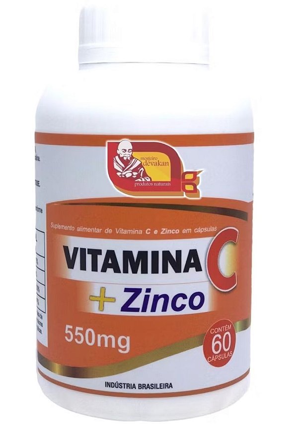 Vitamina C + Zinco 60 Cápsulas 550mg