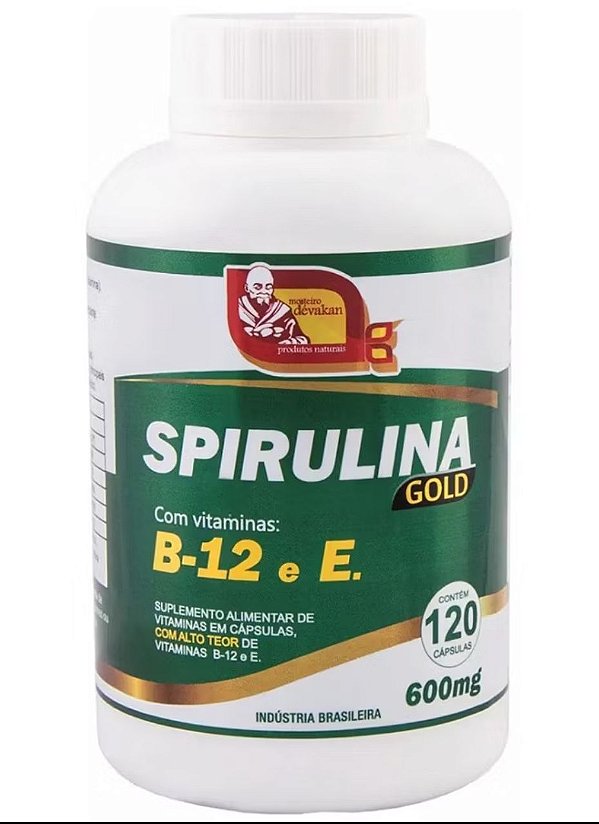 Spirulina Com Vitaminas 120 Cápsulas 600mg