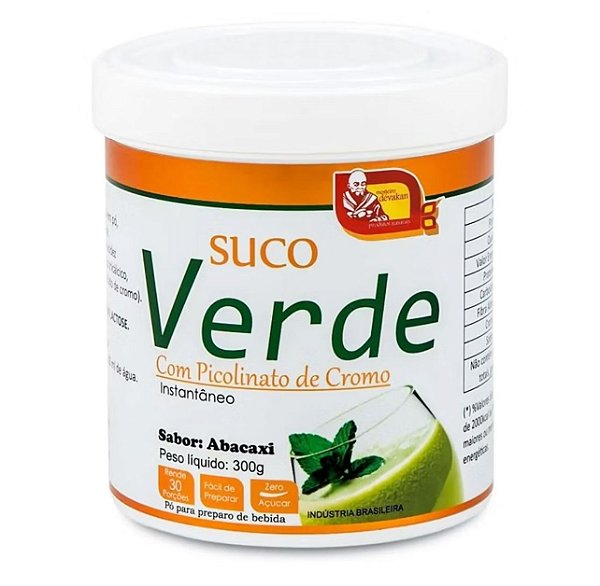 Suco Verde Com Picolinato De Cromo 300g  Sabor: Abacaxi