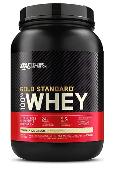 100% Whey Gold Standard 899g sabor: Strawberry Optimun Nutrition