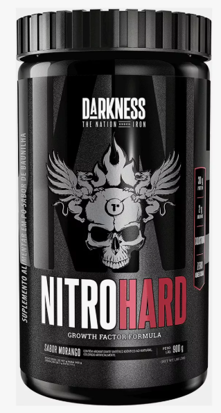 Nitro Hard 900g Whey Protein Concentrado E Isolado Darkness sabor: Morango