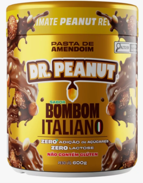 Pasta De Amendoim Gourmet 600g Sabor: Bom Bom Italiano Dr. Peanut