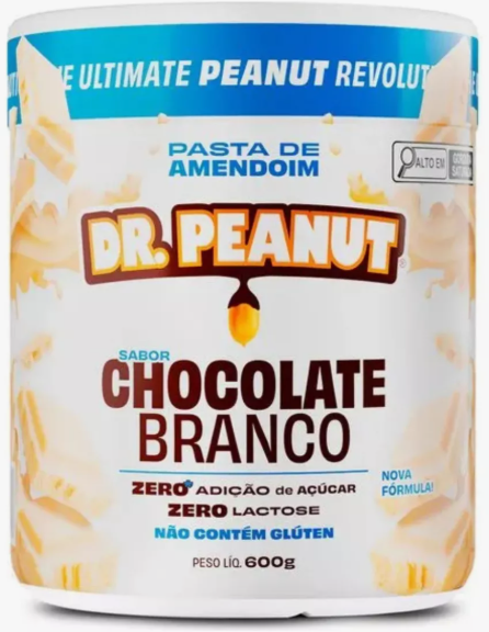 Pasta De Amendoim Gourmet 600g Sabor: Chocolate Branco Dr. Peanut