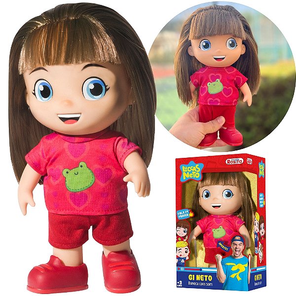 Boneca Gi Neto - Fala 14 Frases Articulada | Rosita Aventureira Vermelha
