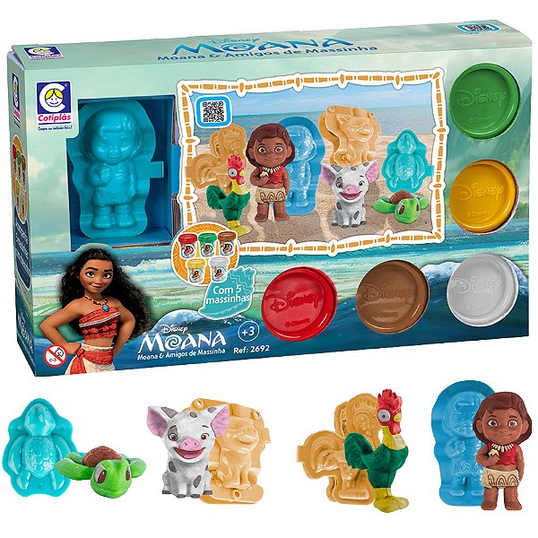 Brinquedo Disney Moana e Amigos da Massinha