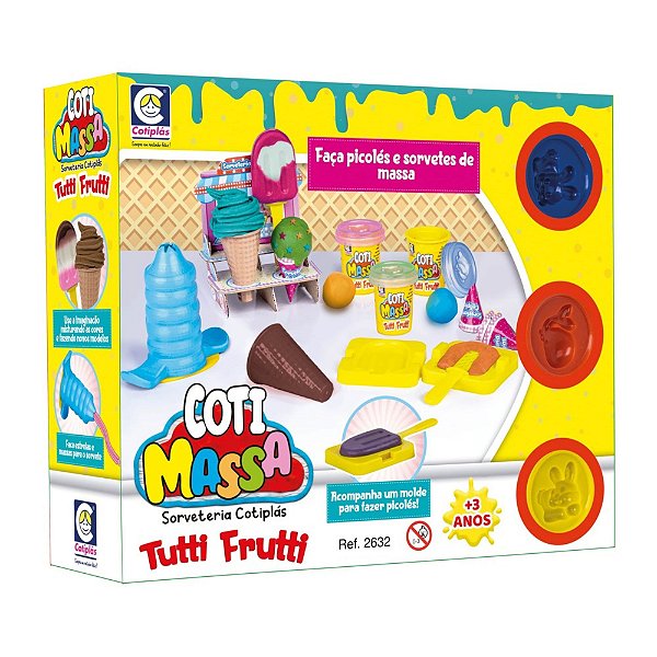 Brinquedo Coti Massa Tutti Frutti Sorveteria