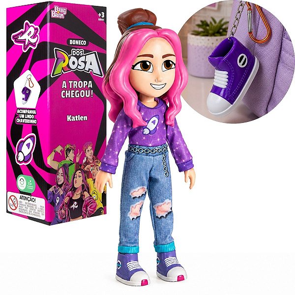 Boneca Katlen Youtuber Dos Rosa Original Baby Brink