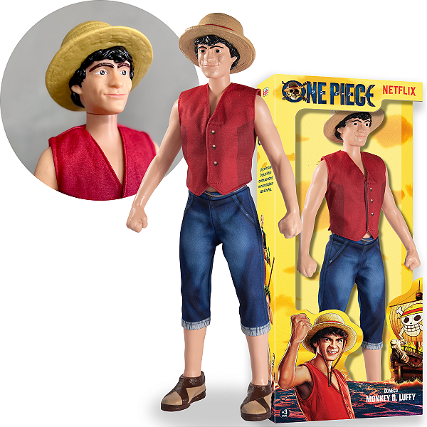 Boneco Luffy One Piece 46 cm Articulado Vinil Netflix