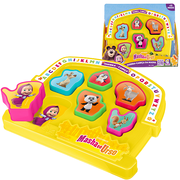 Quebra Cabeça da Masha e o Urso Brinquedo Educativo