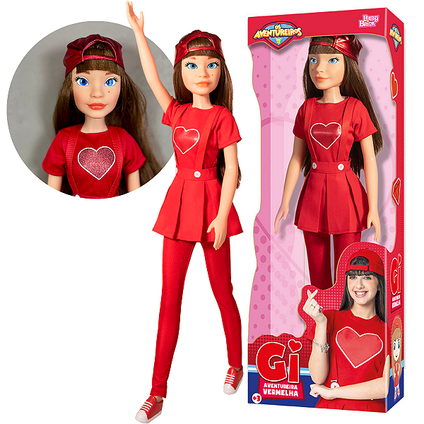 Boneca Gi Neto - A Aventureira Vermelha | Turma do Luccas Neto