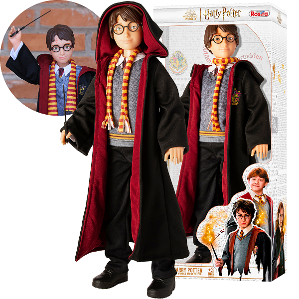 Figura Harry Potter Articulado 45cm 1650 Brinquedos Rosita