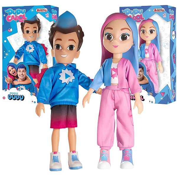 Kit Bonecos Dudu E Carol Rosita Youtubers Bonecos Articulados