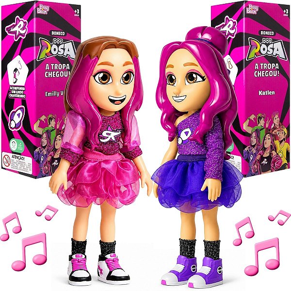 Kit Boneca Emilly Vick e Katlen Musical Youtuber Baby Brink