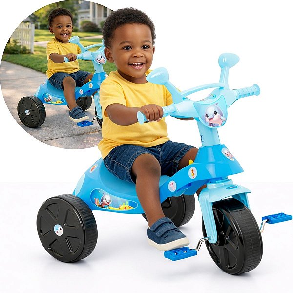 Triciclo Infantil Golfinho