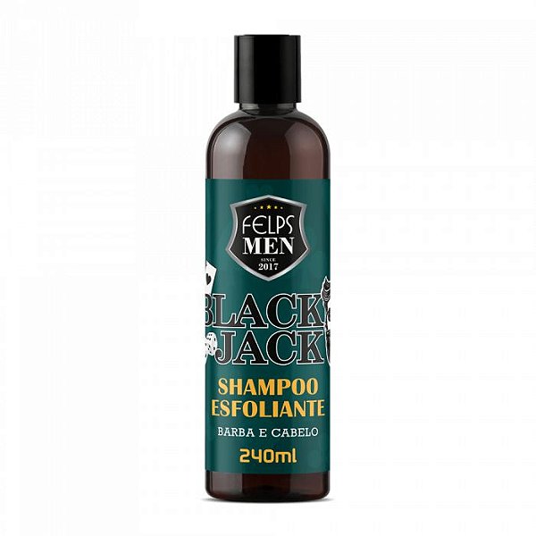 Shampoo Esfoliante Black Jack  Barba e Cabelo 240ml