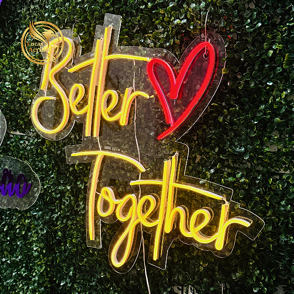 Better Together com coração 70x60