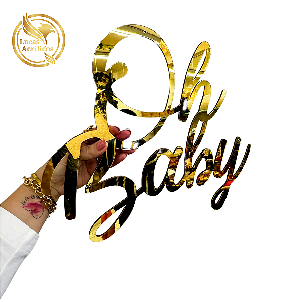 Oh Baby Acrílico Espelhado P 45x30