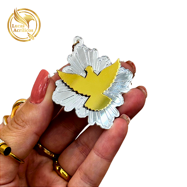 Chaveiro Divino Espirito Santo em Acrílico 5x5