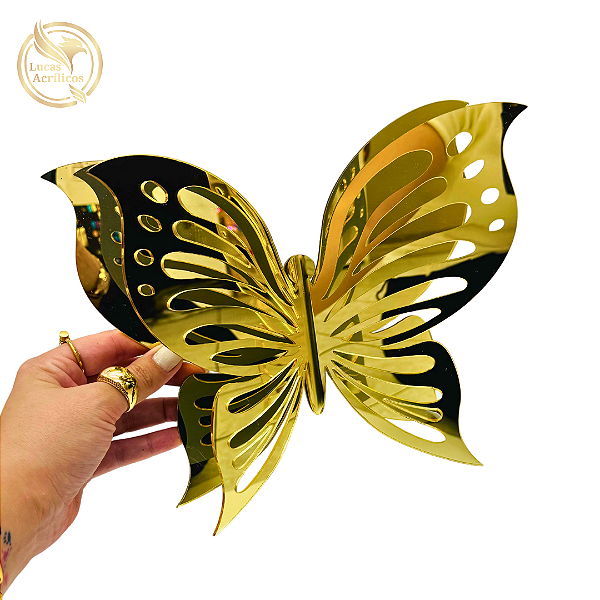Borboleta 3D em Acrílico G 20X25