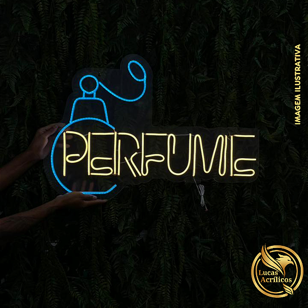 LETREIRO PERFUME EM LED 81 X 56 CM
