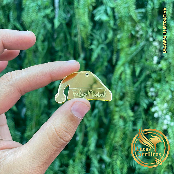 KIT COM 10 GORROS DE NATAL EM ACRÍLICO 4X3CM