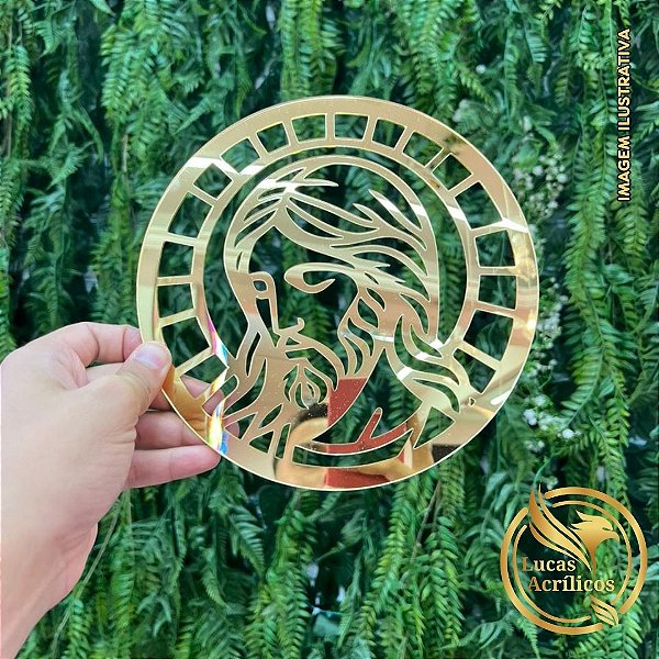 MANDALA JESUS EM ACRÍLICO 19X19 CM