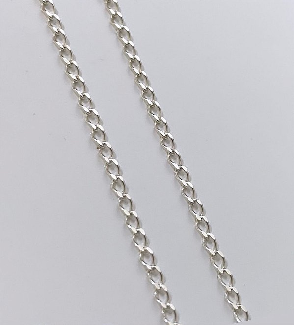 Corrente Prata Masculina Grumet 70cm
