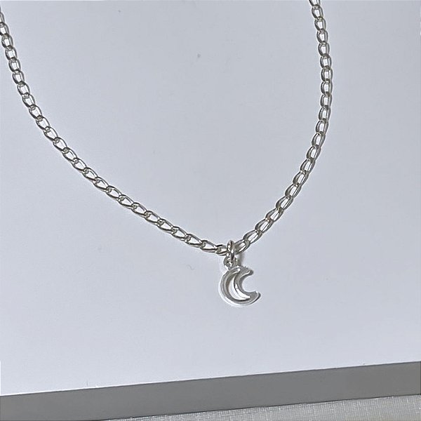 Tornozeleira Prata Lua Vazada