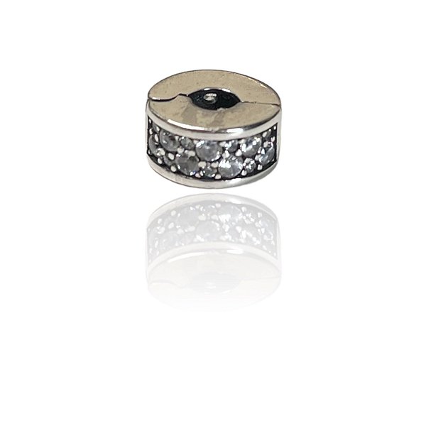 Trava Click de Segurança Prata 925 Cravejada