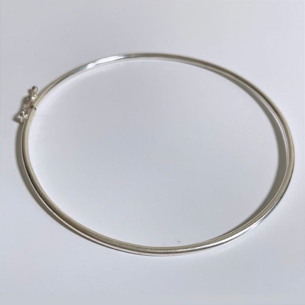 Bracelete Redondo Liso Prata 925
