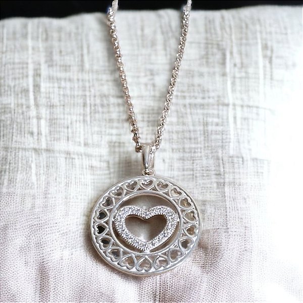 Corrente Elo Português e Pingente Mandala