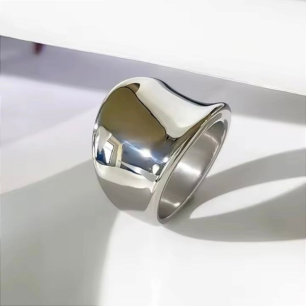 Anel Abaulado Liso Aço Inox
