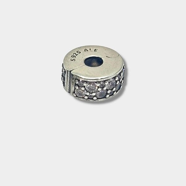 Trava Clip de Segurança Prata 925 Cravejada