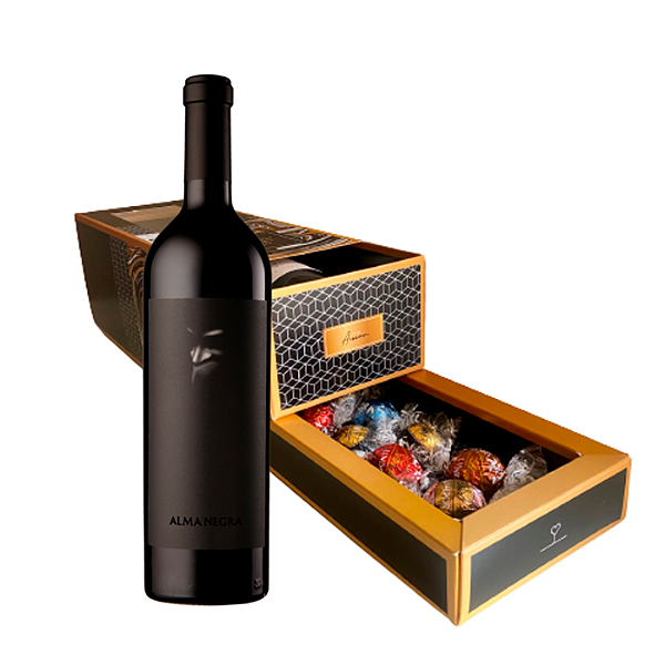 Vinho Alma Negra Mistério 2020 + Caixa Gaveta para Chocolates